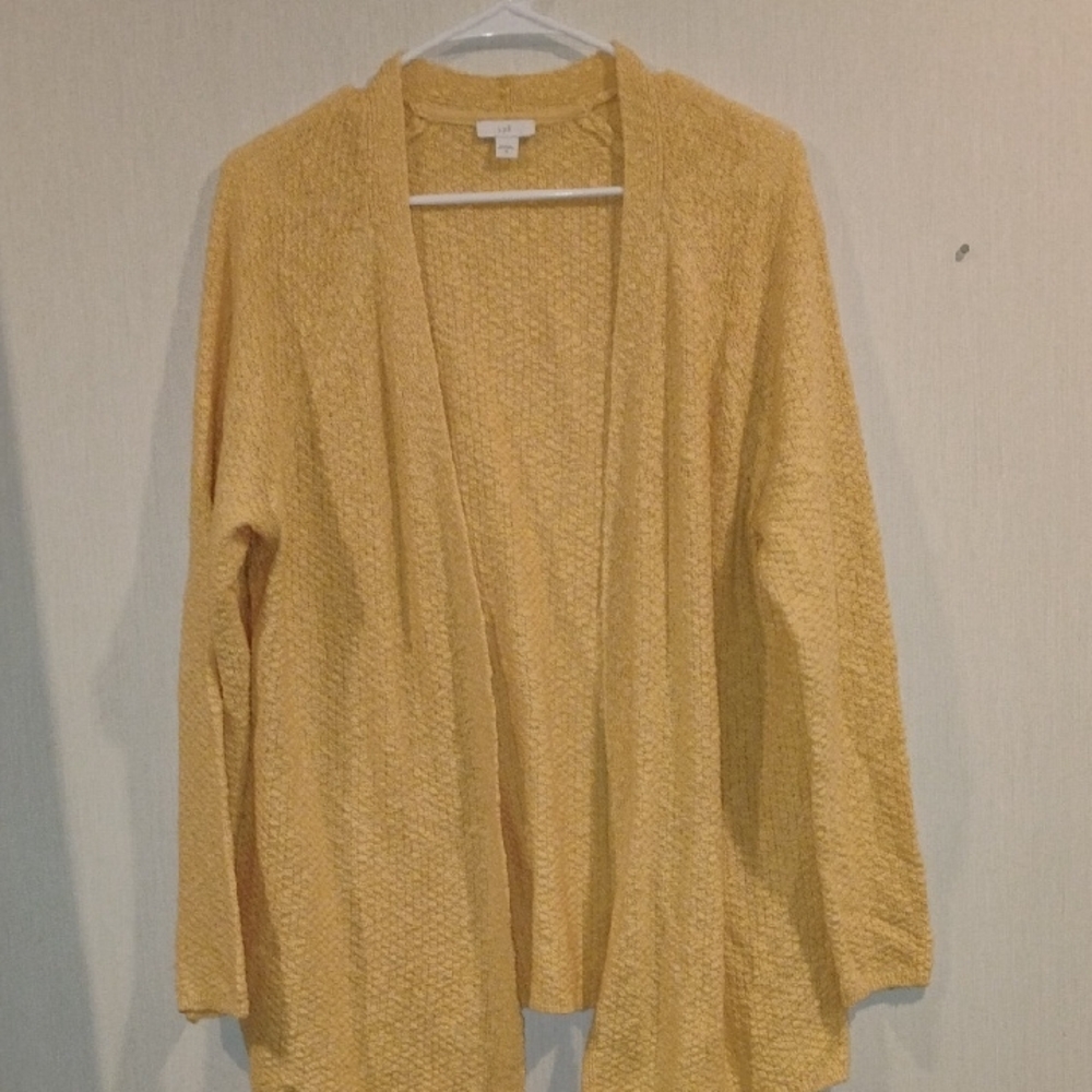J. Jill Mustard Textured Cardigan